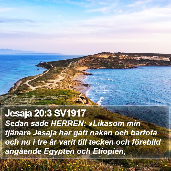 Jesaja 20:3 SV1917 Bible Study