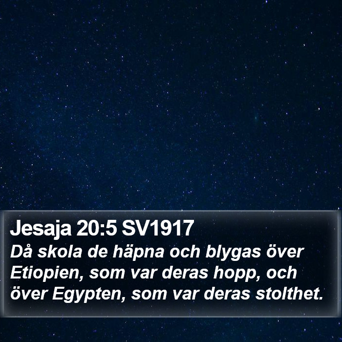 Jesaja 20:5 SV1917 Bible Study