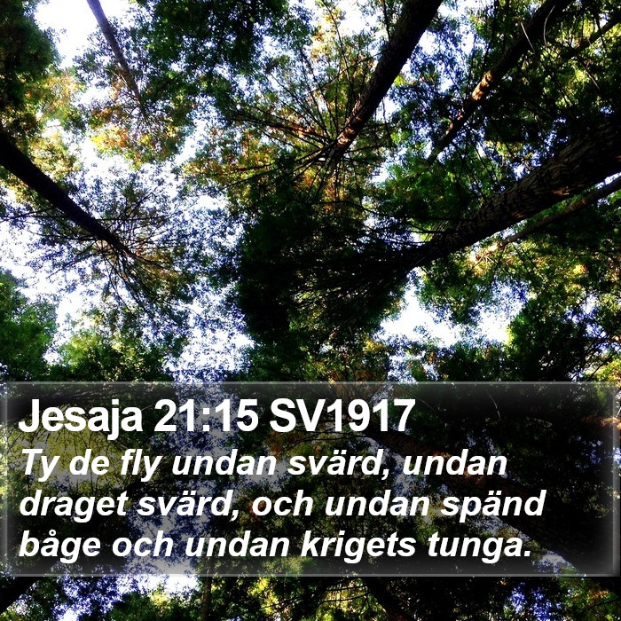 Jesaja 21:15 SV1917 Bible Study