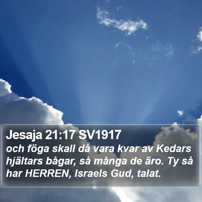 Jesaja 21:17 SV1917 Bible Study