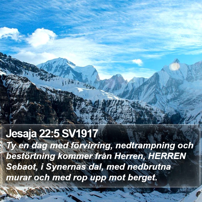 Jesaja 22:5 SV1917 Bible Study
