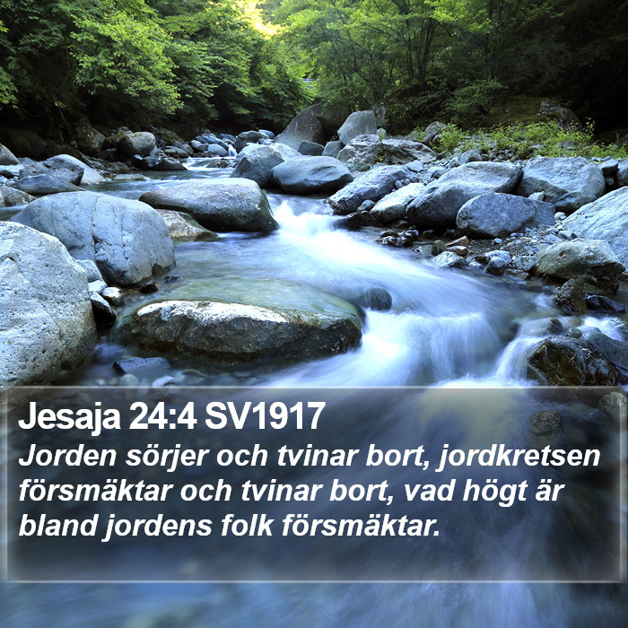 Jesaja 24:4 SV1917 Bible Study