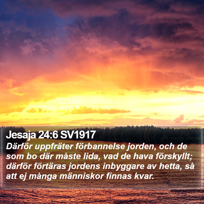 Jesaja 24:6 SV1917 Bible Study