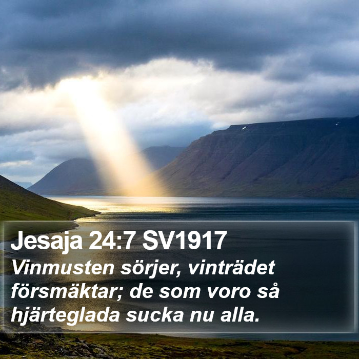 Jesaja 24:7 SV1917 Bible Study