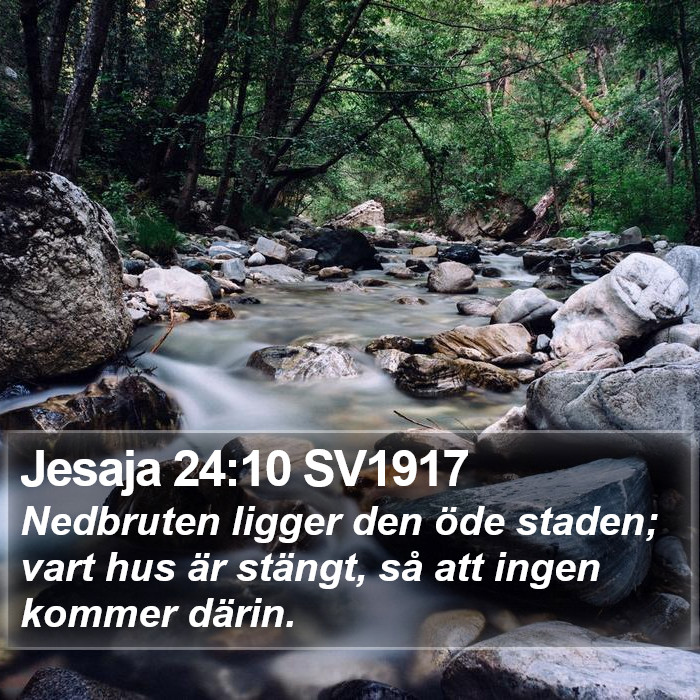 Jesaja 24:10 SV1917 Bible Study