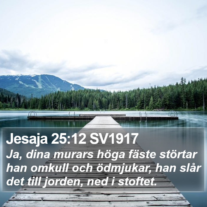 Jesaja 25:12 SV1917 Bible Study