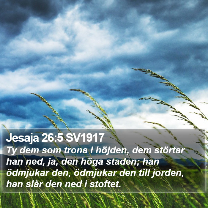 Jesaja 26:5 SV1917 Bible Study
