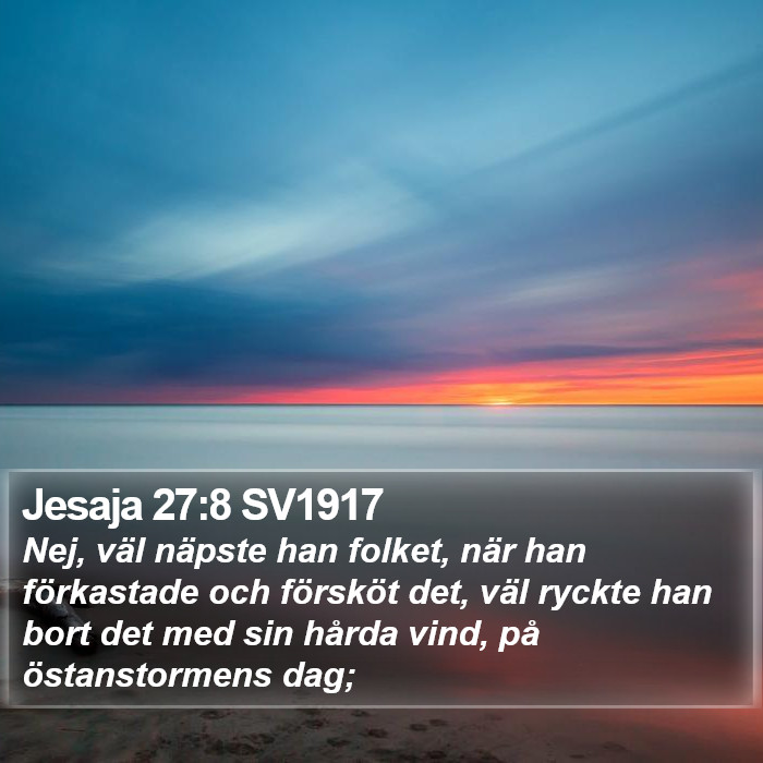 Jesaja 27:8 SV1917 Bible Study