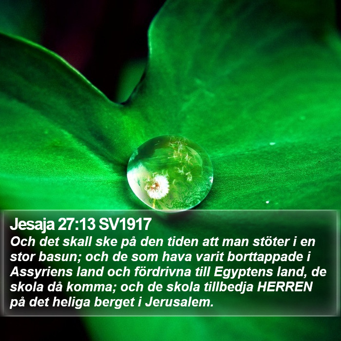 Jesaja 27:13 SV1917 Bible Study