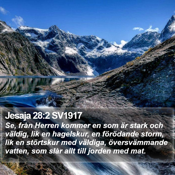 Jesaja 28:2 SV1917 Bible Study