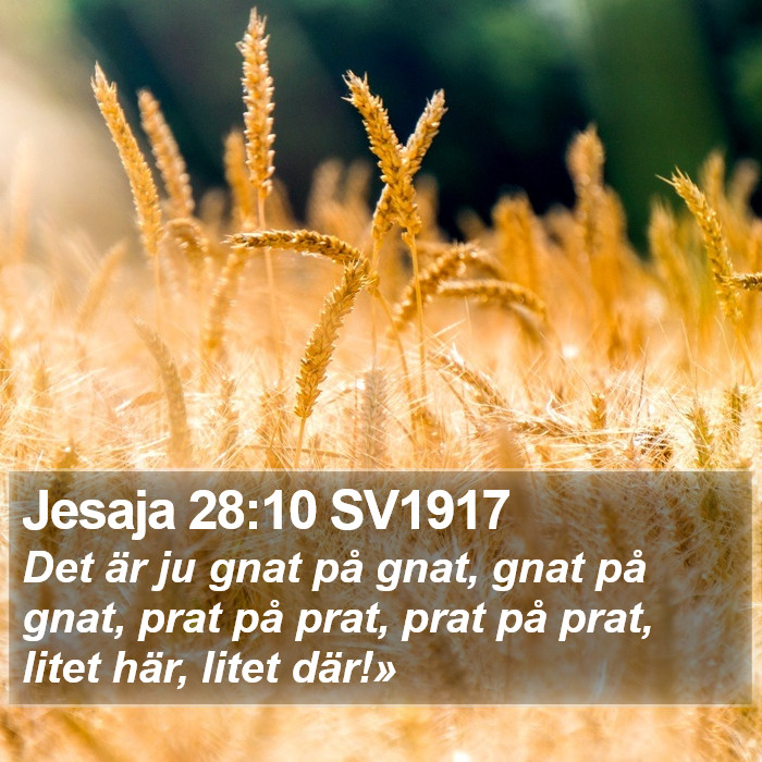 Jesaja 28:10 SV1917 Bible Study