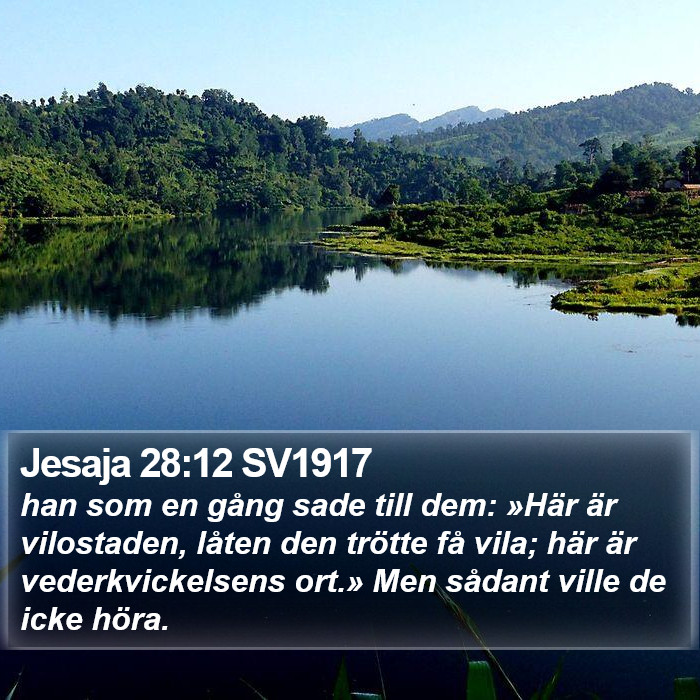 Jesaja 28:12 SV1917 Bible Study