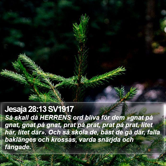 Jesaja 28:13 SV1917 Bible Study