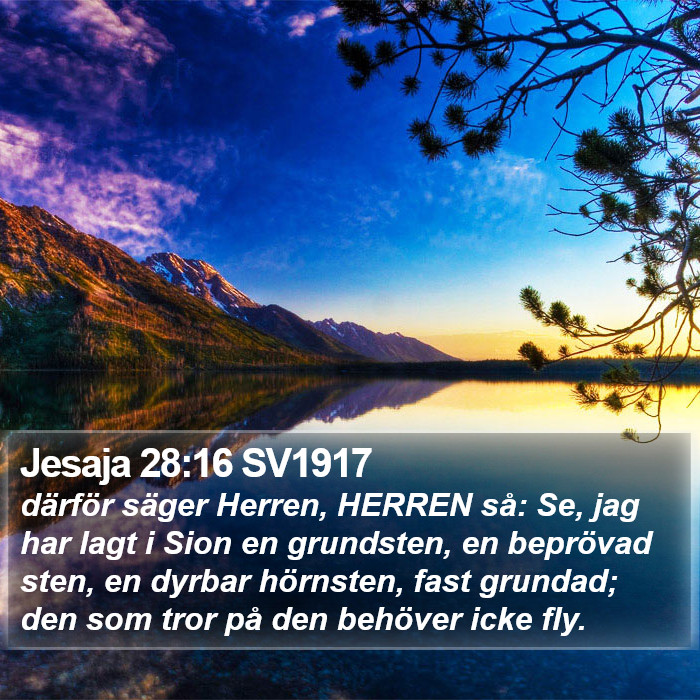 Jesaja 28:16 SV1917 Bible Study