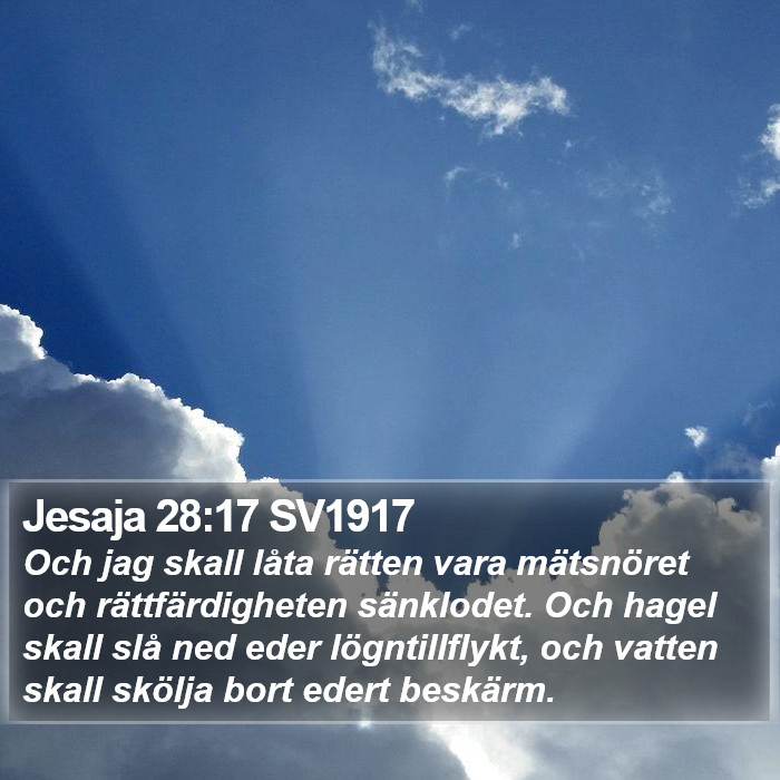 Jesaja 28:17 SV1917 Bible Study