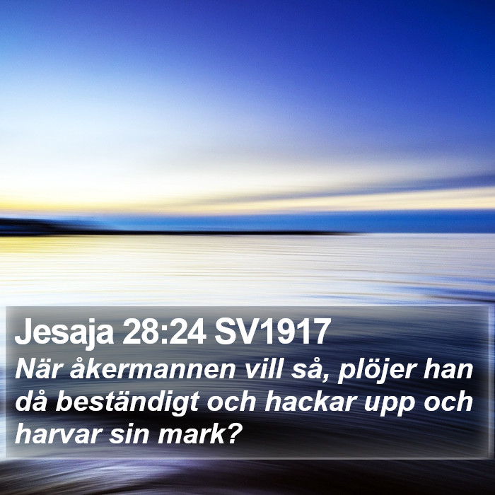 Jesaja 28:24 SV1917 Bible Study