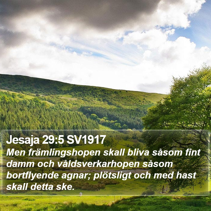 Jesaja 29:5 SV1917 Bible Study