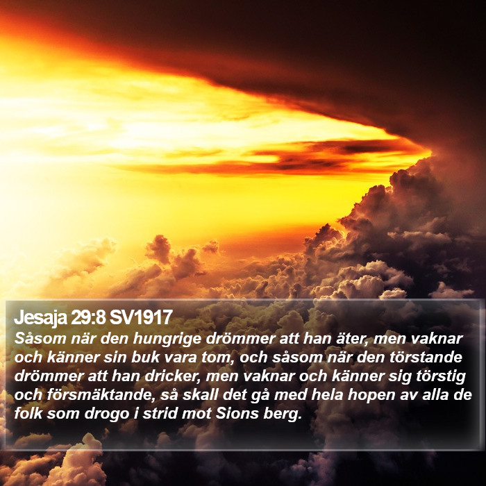 Jesaja 29:8 SV1917 Bible Study