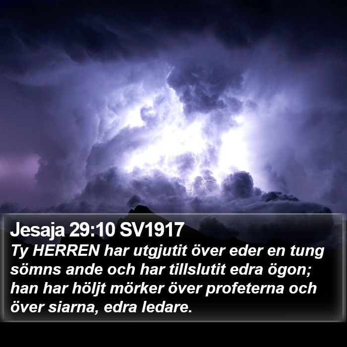 Jesaja 29:10 SV1917 Bible Study