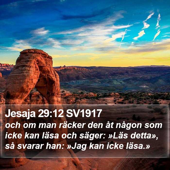 Jesaja 29:12 SV1917 Bible Study