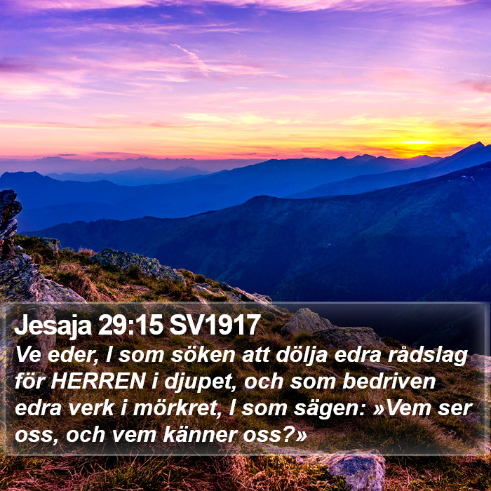 Jesaja 29:15 SV1917 Bible Study