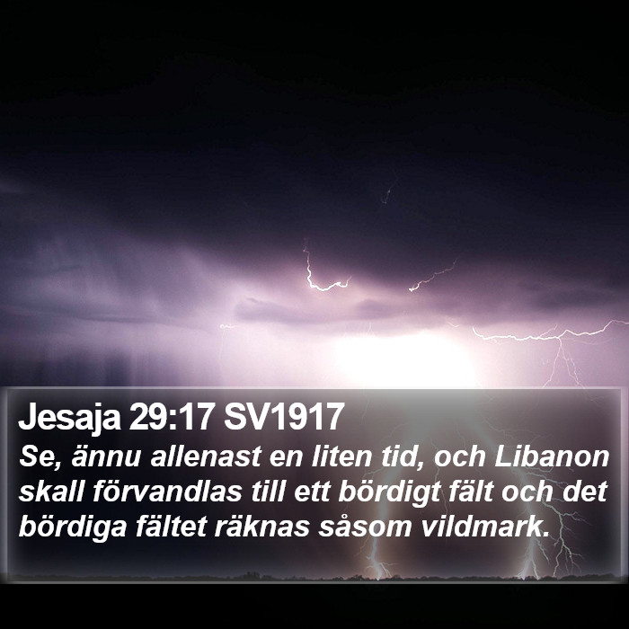 Jesaja 29:17 SV1917 Bible Study