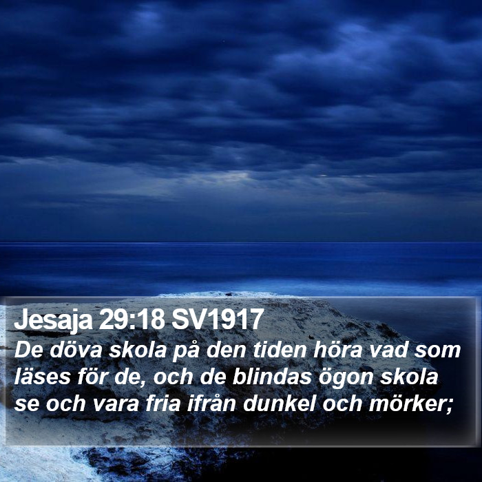 Jesaja 29:18 SV1917 Bible Study