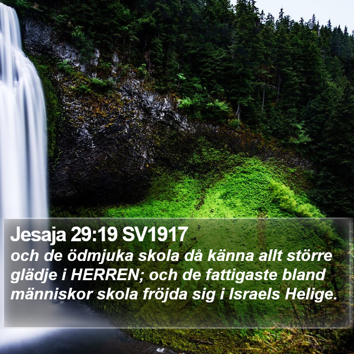 Jesaja 29:19 SV1917 Bible Study