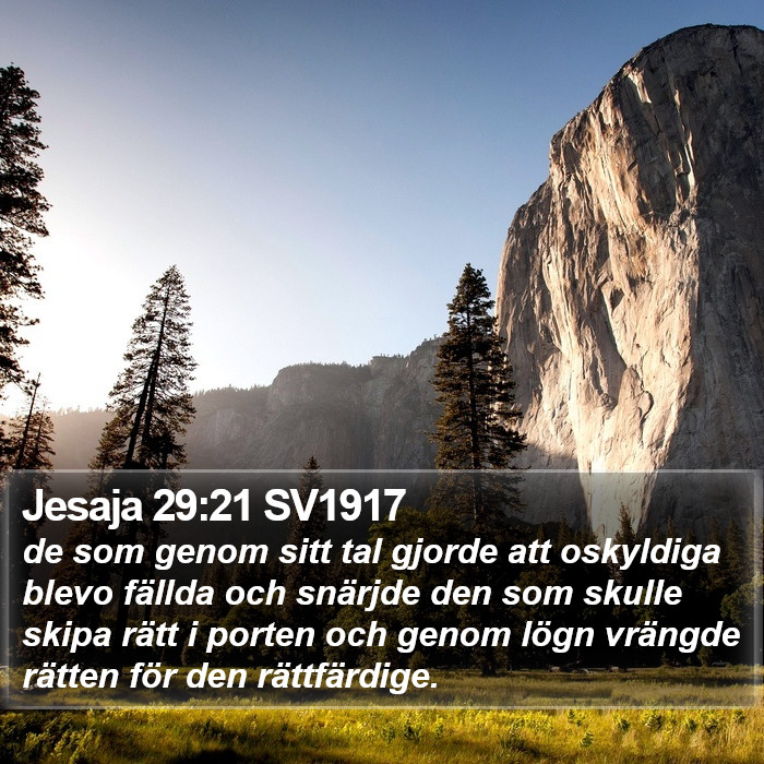 Jesaja 29:21 SV1917 Bible Study