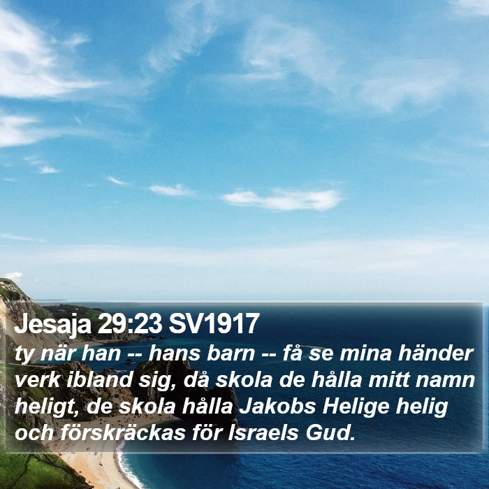 Jesaja 29:23 SV1917 Bible Study