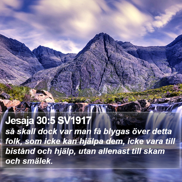 Jesaja 30:5 SV1917 Bible Study