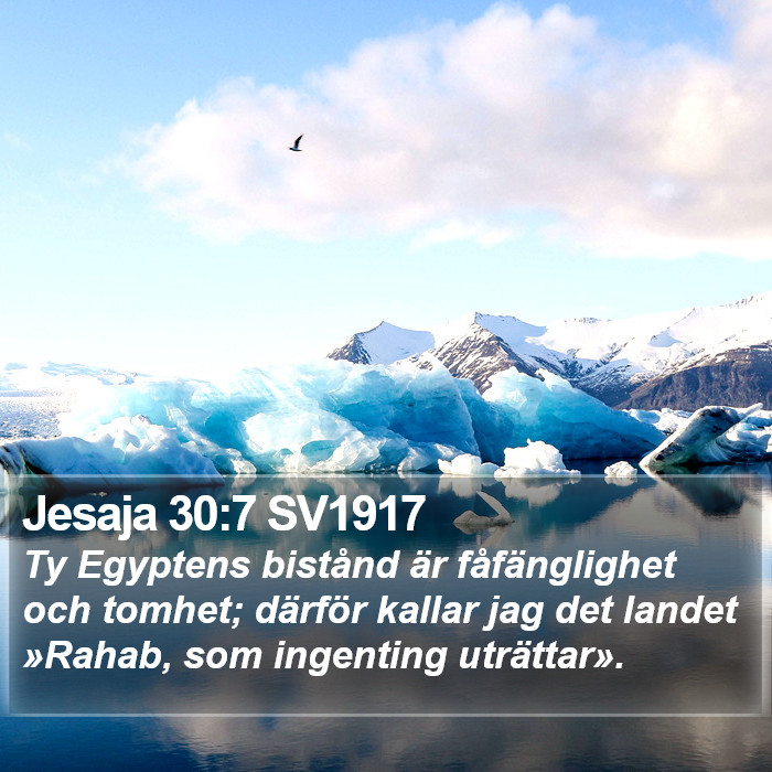 Jesaja 30:7 SV1917 Bible Study