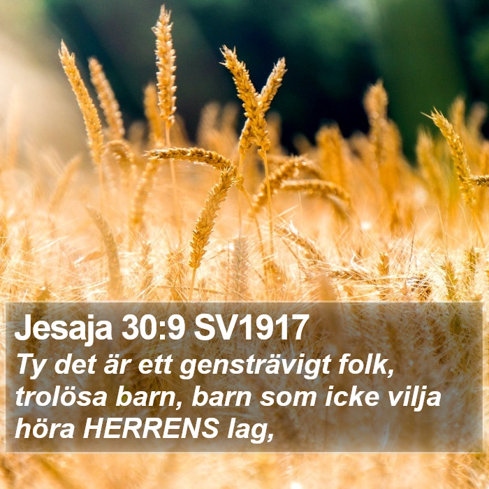 Jesaja 30:9 SV1917 Bible Study