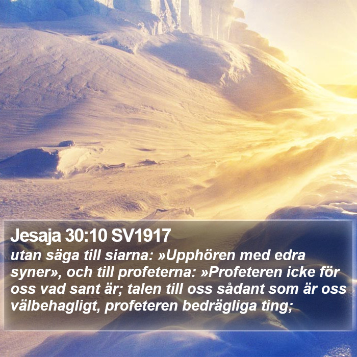 Jesaja 30:10 SV1917 Bible Study