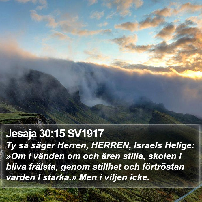 Jesaja 30:15 SV1917 Bible Study