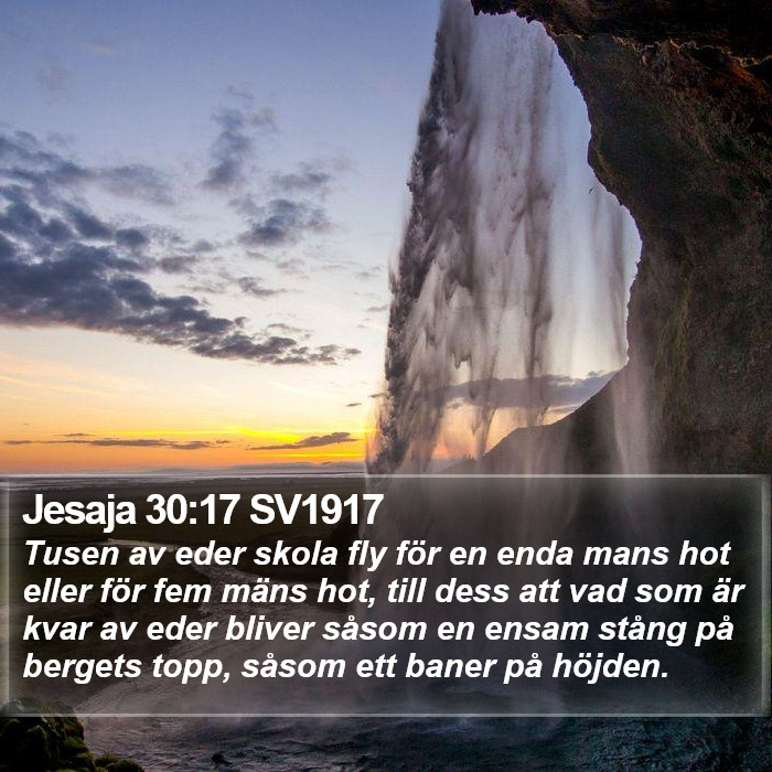 Jesaja 30:17 SV1917 Bible Study