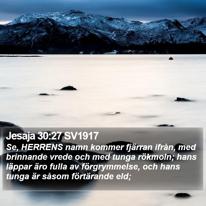 Jesaja 30:27 SV1917 Bible Study