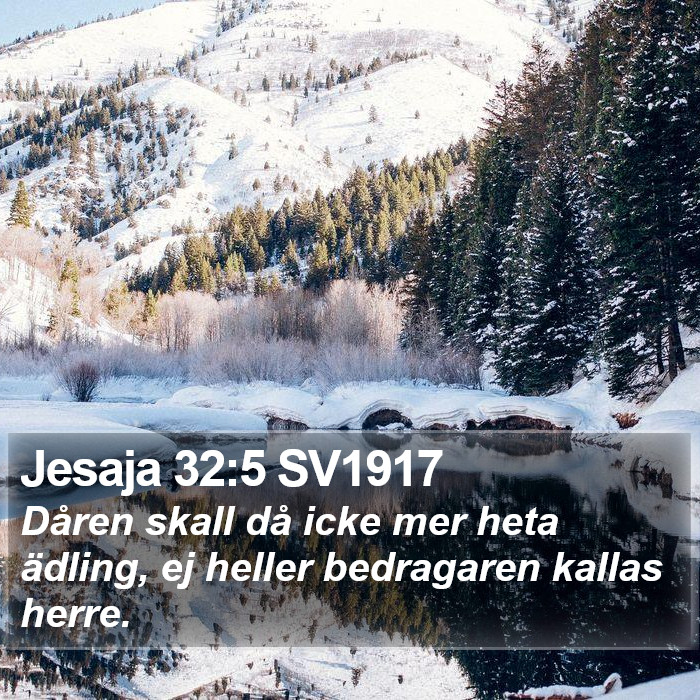 Jesaja 32:5 SV1917 Bible Study