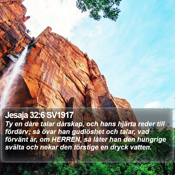 Jesaja 32:6 SV1917 Bible Study