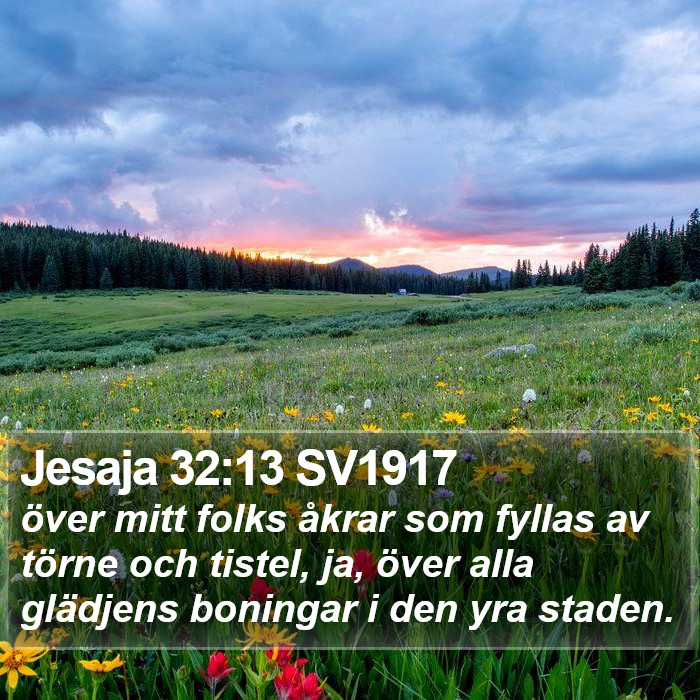 Jesaja 32:13 SV1917 Bible Study