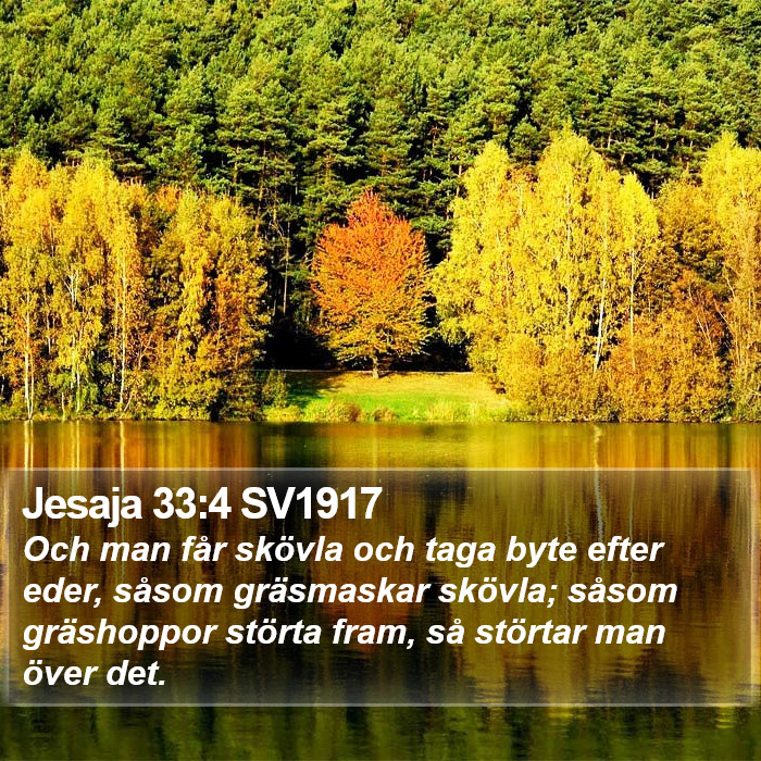 Jesaja 33:4 SV1917 Bible Study