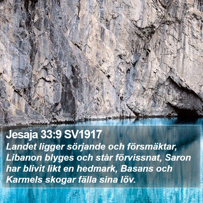 Jesaja 33:9 SV1917 Bible Study