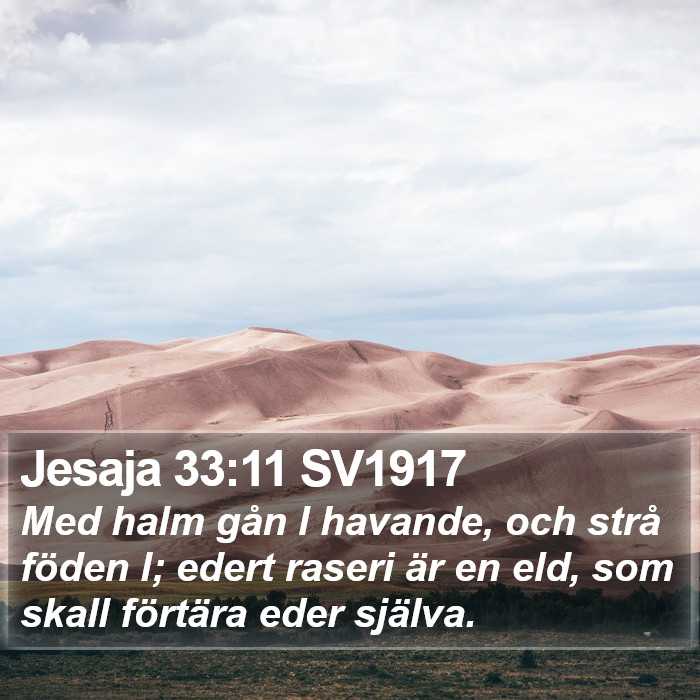 Jesaja 33:11 SV1917 Bible Study