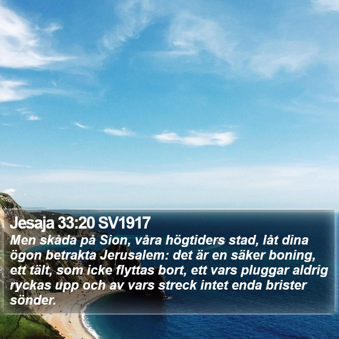 Jesaja 33:20 SV1917 Bible Study