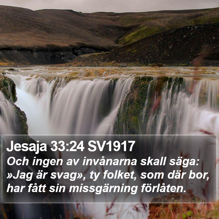 Jesaja 33:24 SV1917 Bible Study