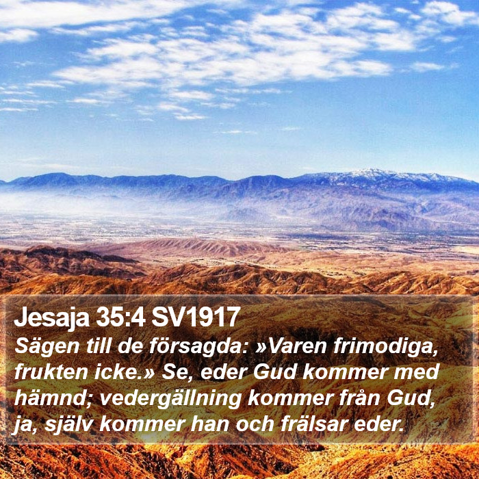 Jesaja 35:4 SV1917 Bible Study