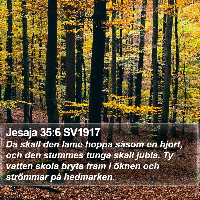 Jesaja 35:6 SV1917 Bible Study