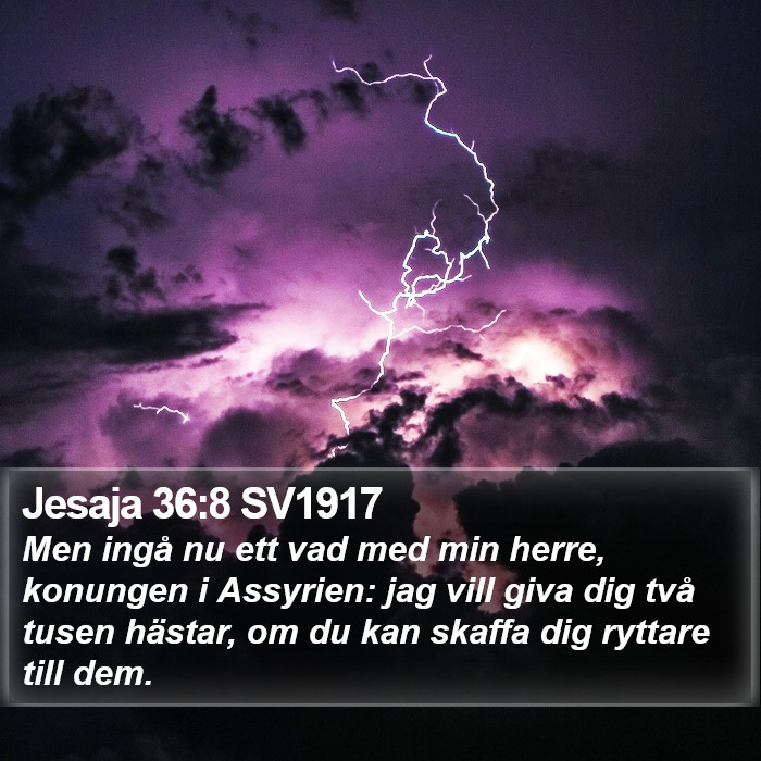 Jesaja 36:8 SV1917 Bible Study