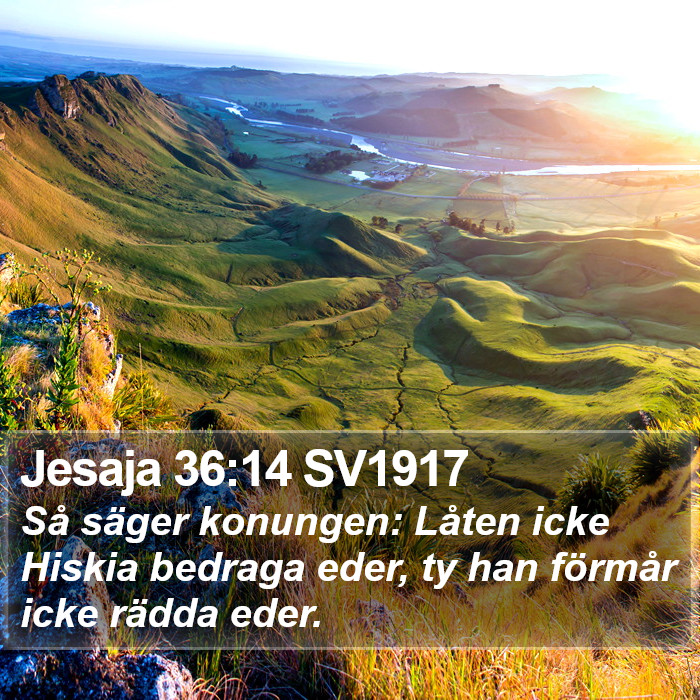 Jesaja 36:14 SV1917 Bible Study