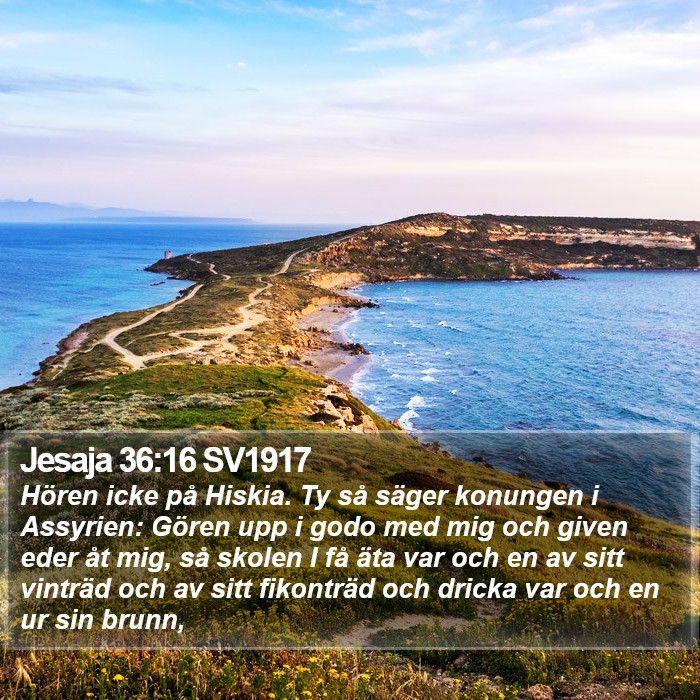 Jesaja 36:16 SV1917 Bible Study